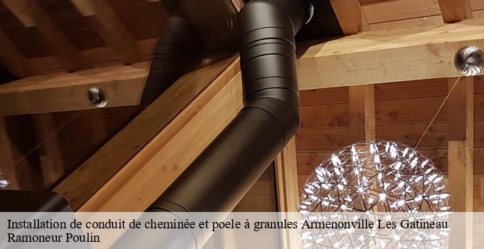 Installation de conduit de cheminée et poele à granules  armenonville-les-gatineau-28320 Ramoneur Poulin