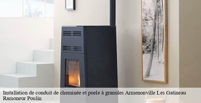 Installation de conduit de cheminée et poele à granules  armenonville-les-gatineau-28320 Ramoneur Poulin