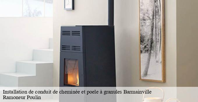 Installation de conduit de cheminée et poele à granules  barmainville-28310 Ramoneur Poulin