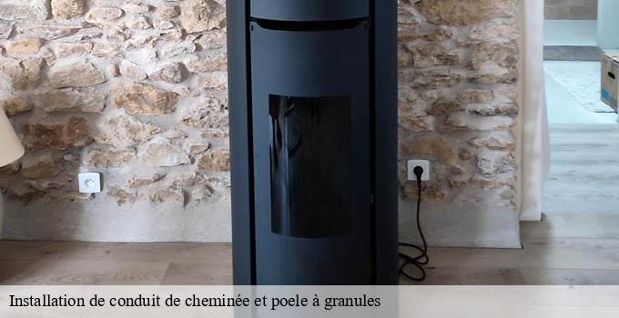 Installation de conduit de cheminée et poele à granules  champseru-28700 Ramoneur Poulin