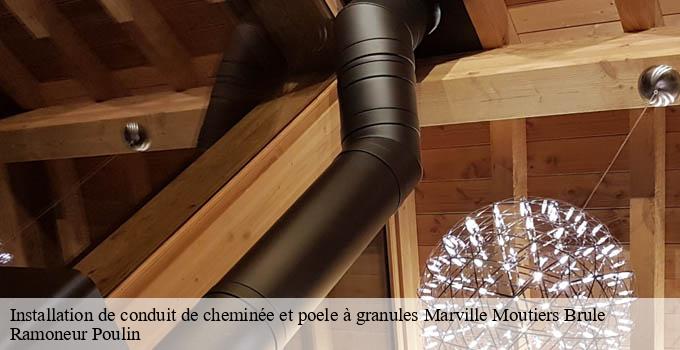 Installation de conduit de cheminée et poele à granules marville-moutiers-brule-28500 Ramoneur Poulin