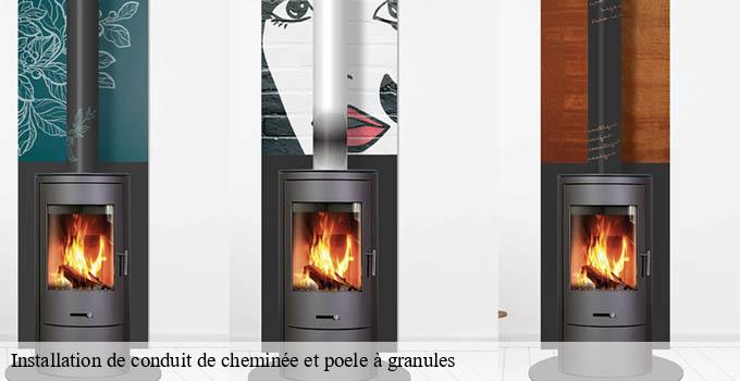 Installation de conduit de cheminée et poele à granules marville-moutiers-brule-28500 Ramoneur Poulin